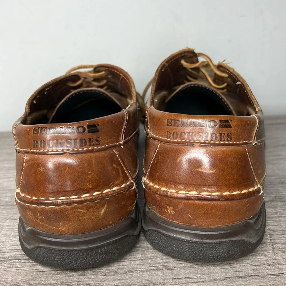 Mens Sebago Docksides Leather Boat Shoes size 8 1/2